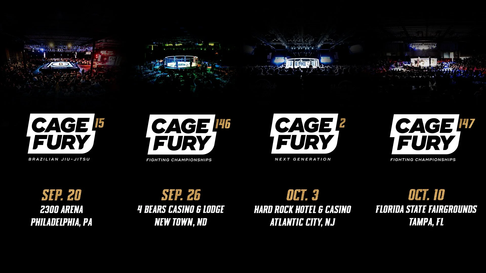 Cage Fury Fighting Championships announces four incredible combat